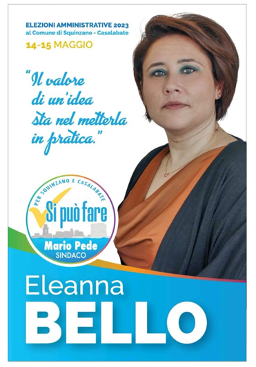 Eleanna Bello - Elezioni amministrative 2023 al Comune di Squinzano-Casalabate