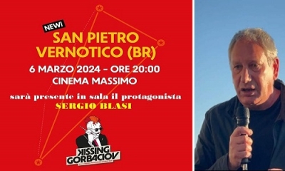 Al Cinema Massimo, solo per oggi, &quot;Kissing Gorbaciov&quot;. Presente in sala Sergio Blasi