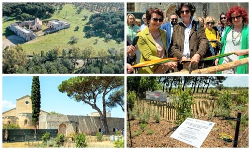 Inaugurato il nuovo giardino di piante mellifere presso l’Abbazia di Santa Maria di Cerrate, Bene del FAI