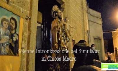 Squinzano. Traslazione in Chiesa Madre della statua di S. Giuseppe Patriarca